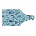 thumbnail image 1 of Sea Animals Cutting Board, Seal Pup Aquatic Wildlife Friendly Hugging Water Bubbles, Decorative Tempered Glass Cutting and Serving Board, Wine Bottle Shape, Blue White Marigold, by Ambesonne, 1 of 1