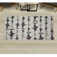 thumbnail image 1 of Sea Animals Decorative Rug, Monochrome Shark Illustration Fashion Maritime Illustration Aquatics, Quality Carpet for Bedroom Dorm and Living Room, 6 Sizes, Dark Taupe, by Ambesonne, 1 of 1