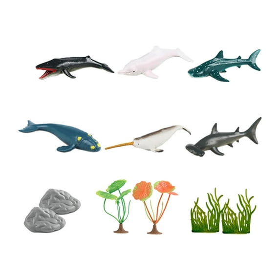 Sea Animals Deep Sea Animals Figurines for Birthday Gift Cognitive Yard Scene Style B