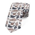 thumbnail image 1 of Sea Animals Necktie, Wild Tropical Sea Lion, Dress Tie, 3.7", Cadet Blue Mauve, by Ambesonne, 1 of 3