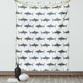 thumbnail image 1 of Sea Animals Tapestry, Sharks Swimming Horizontal Silhouettes Powerful Dangerous Wild Life, Wall Hanging for Bedroom Living Room Dorm Decor, 40W X 60L Inches, Charcoal Grey White, by Ambesonne, 1 of 5