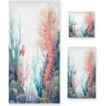thumbnail image 1 of Sea Animals Towels 3 Pack Bath Towels for Bathroom Set Soft Cotton Highly Absorbent Lightweight & Quickdry Towel Set 1 Bath Towel,1 Hand Towel,1 Washclothe Wash cloth, 1 of 6
