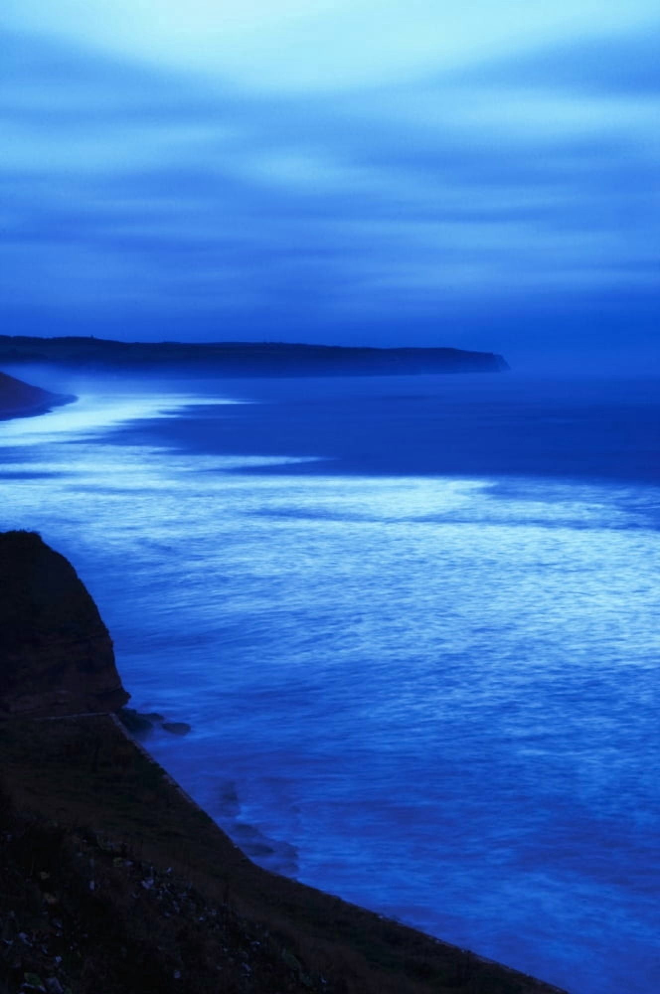 Sea At Dusk WhitbyNorth YorkshireUk Canvas Art - Chris Parker Design Pics (12 x 19)