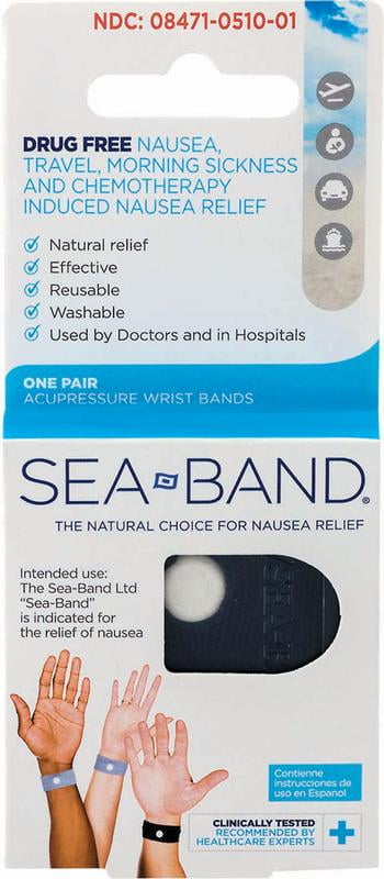 Sea-Band Adult Wristband, Natural Nausea Relief, 1-Pair, (Pack of 48)