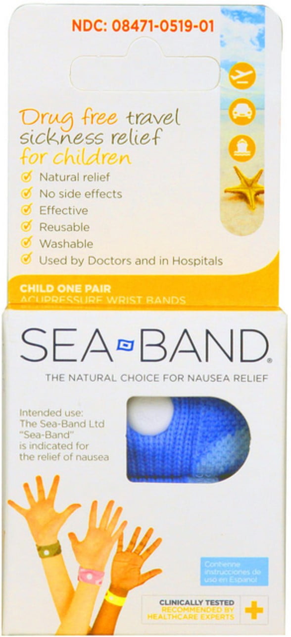 SeaBand For Children Wristband (Colors May Vary) 1 Pair (Pack of 2