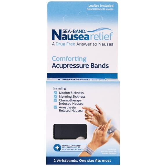 Sea-Band Nausea & Motion Sickness Acupressure Wristband, Adult, 1 Pair