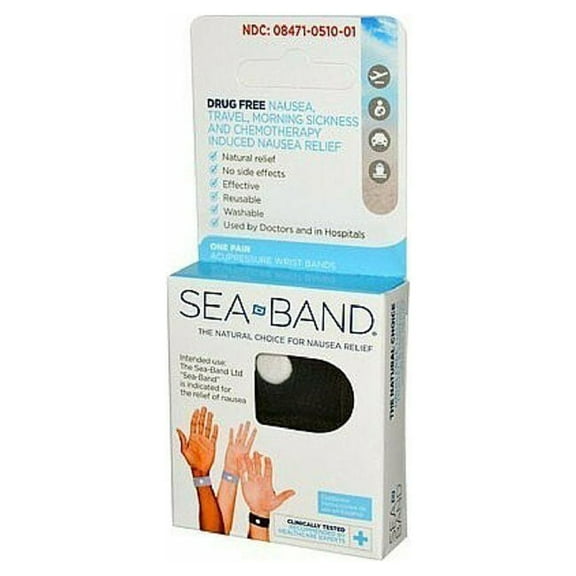 Sea-Band The Original Wristband Adults - 1 Pair, Colors May Vary, 4-Pack