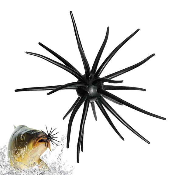 Sea Bass Fishing Lures, Silicone Dice Bait Sea Urchin Simulation Tear Resistant Bait for Bass Fishing, Fuzzy Dice Bait Freshwater Saltwater Fishing Accessories for Daily Use