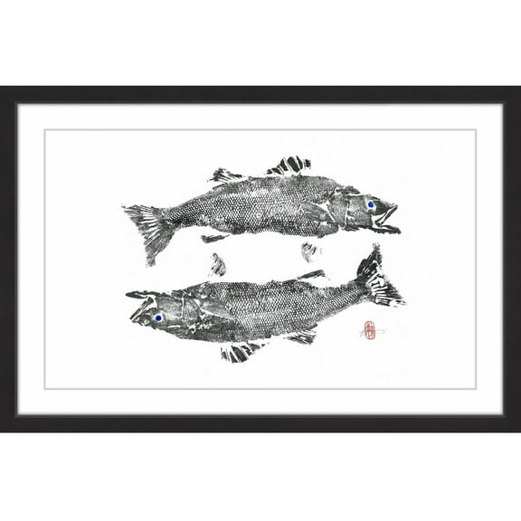 "Sea Bass" Framed Painting Print