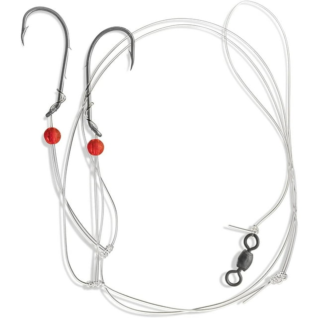 Sea Bass Rig - 5 Pack - Hi/Lo – Mustad Size 3/0 Bait Hook - 60lb Heavy ...