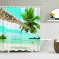 thumbnail image 1 of Sea Beach Scery Shower Curtains 3d Printing Bath Curtain With 12 Bathroom Water, 1 of 5