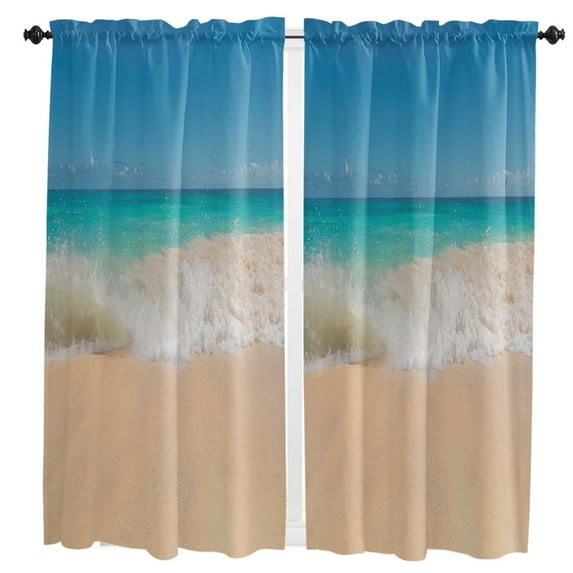 Sea Beach StarCurtains for Living Room Bedroom Curtains Kitchen Curtains for the Kids Room Window Treatments Drapes