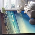 thumbnail image 1 of Sea Beach Waves Area Rug Sunshine White Clouds Horizon Large Rugs Easy Clean Carpet Washable Indoor Non Slip Boys Girls Bed Living Room Carpets Decor 5x7 Non-slip Soft Bedroom, 1 of 5