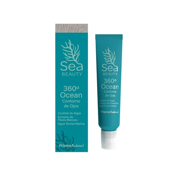 Sea Beauty Marine Eye Roll-On with Red Algae & White Flower Extract, Marine High-Grade Ingredients, Cooling Roller, Energizing Serum for Dark Circles, Puffiness Bags, Fine Lines & Wrinkles, Vegan.