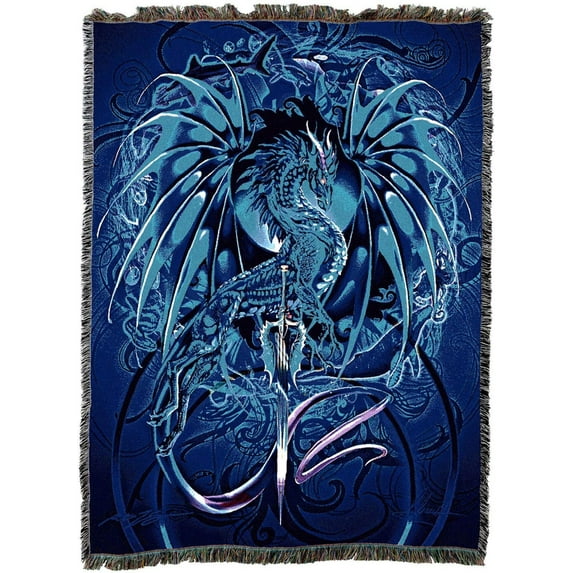 Sea Blade Dragon Tapestry Blanket