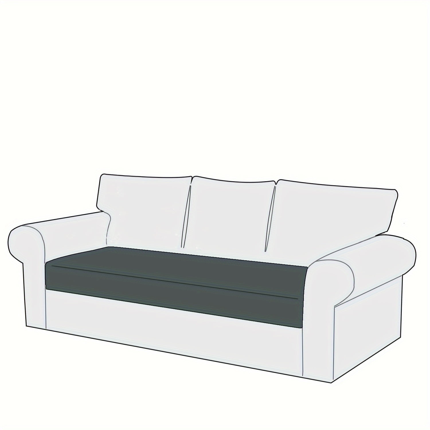 Sea Blue Stretch Couch Cover Universally Stretches to Fit Most Sofas