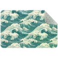 thumbnail image 1 of Sea Blue Waves Entryway Rug, 2x3 Area Rug Indoor Door Mat Non-slip Washable Floor Carpet Rug for Bedroom Office Dining Room Bathroom, 1 of 7