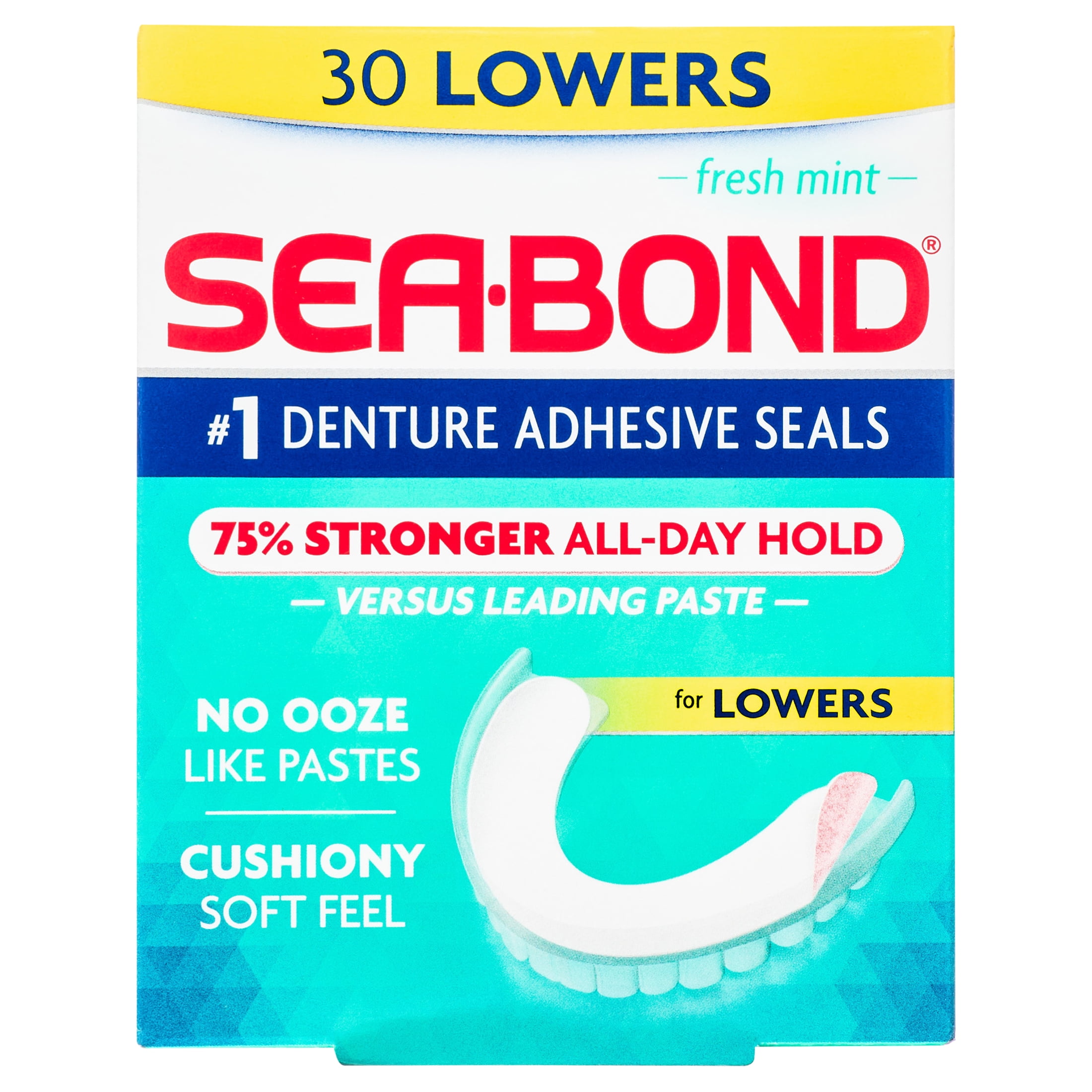 Sea-Bond® Fresh Mint Denture Adhesive Seals for Lowers, 4 pk / 30 ct -  Gerbes Super Markets