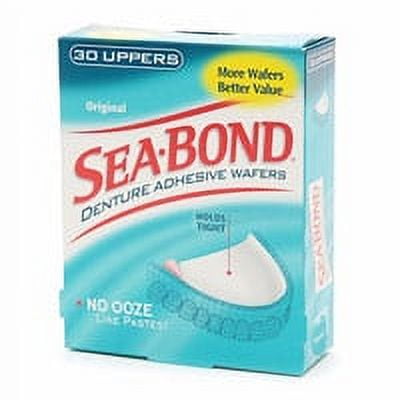 Sea-Bond Lowers Denture Adhensive Wafers, Fresh Mint - 30 Ea