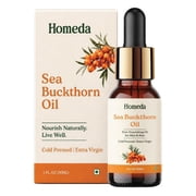 Homeda Sea Buckthorn Oil Cold Pressed for Face, Skin, Hair - Pure Berry 1oz