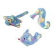 thumbnail image 1 of Sea Charmers Dog Toys Ocean Creature Squeak Toy Seahorse Fish Stingray Sets Too (Blue Set of All 3 Toys), 1 of 1