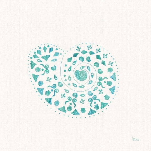 Sea Charms IV Teal no Words Poster Print by Veronique Charron
