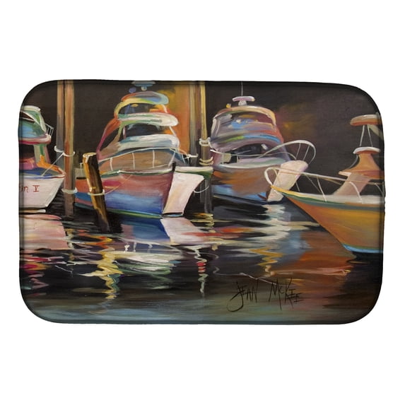 Sea Chase Deep Sea Fishing Boats Dish Drying Mat