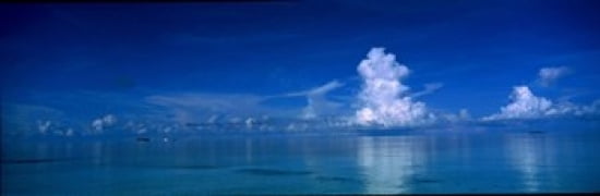 Sea & Clouds The Maldives Canvas Art - Panoramic Images (36 x 12)