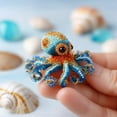 thumbnail image 1 of Sea Creature Bead Embroidery Kit, Beginner-Friendly Sea Creature Beaded Embroidery Kits,DIY Animals Three-Dimensional Beadwork Craft Kit with Full-Color Instruction Sheet,for Craft Lover (octopus), 1 of 6