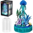 thumbnail image 1 of Sea Creature Collections Jellyfish Building Sets with Seaweed and Coral, 10101 Sea Animal Building Kits for Adults and Kid Boys Girls 8 9 10, 405PCS Natural Style Ocean STEM Toy Music Box with Lights, 1 of 6
