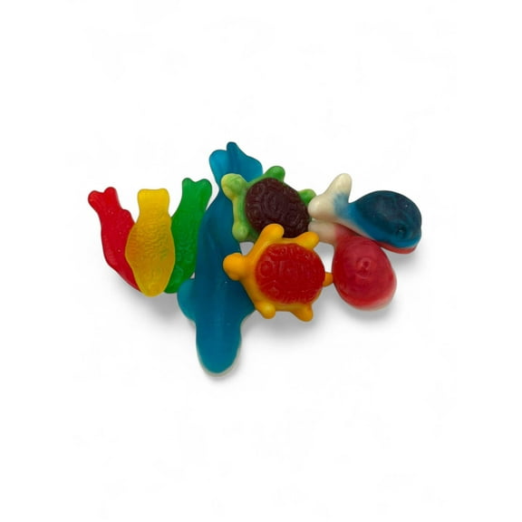 Sea Creature Gummy Mix  Assorted Shark, Crocodile, Fish, Turtle & Whale Gummies  Fun, Delicious Fruity Candy  Ideal for Parties, Snacks, and Gift Giving 1 lb