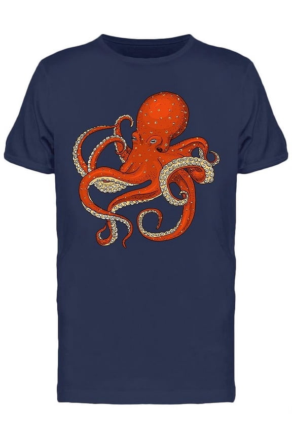 Sea Creature Octopus T-Shirt Men -Image by Shutterstock, Male Large