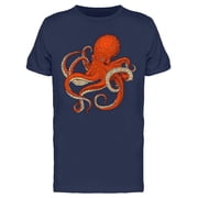 Sea Creature Octopus T-Shirt Men -Image by Shutterstock, Male Large