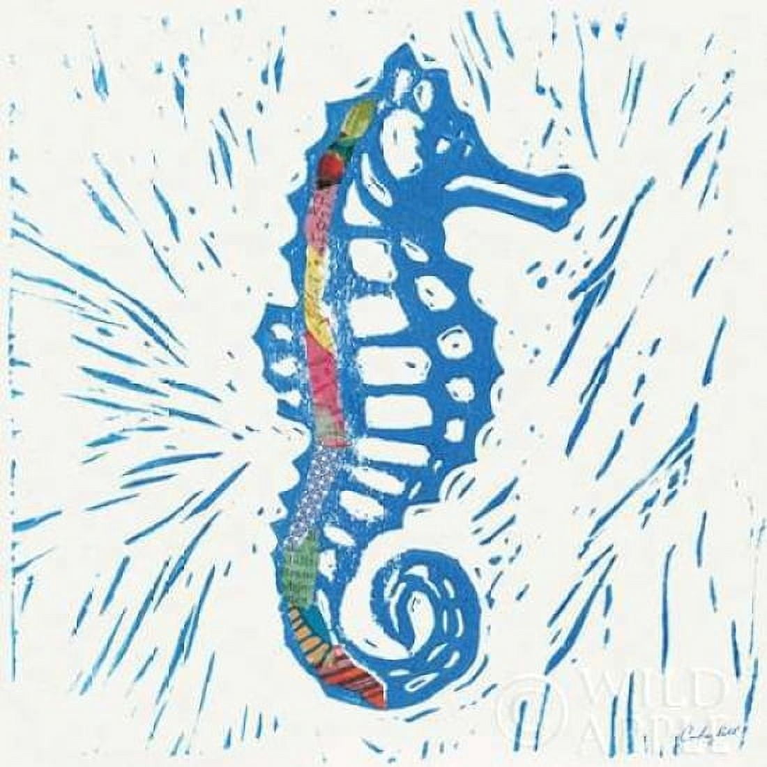 Sea Creature Sea Horse Color Canvas Art - Courtney Prahl (24 x 24)
