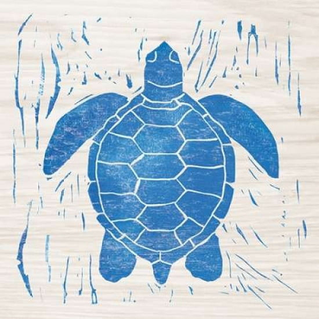 Sea Creature Turtle Blue Canvas Art - Courtney Prahl (24 x 24)