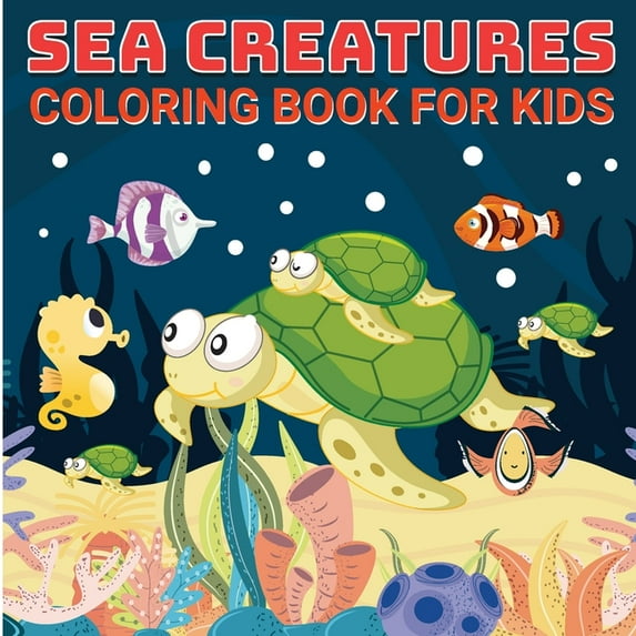 Sea Creatures Book for Kids 4-8: Sea Creatures Coloring Book Activity Book, (Paperback)