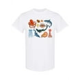 thumbnail image 1 of Sea Creatures Design T-Shirt Women -Image by Shutterstock, Female Large, 1 of 2