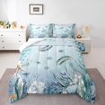 thumbnail image 1 of Sea Cucumber Comforter Set Teal Blue Ocean Beach Coastal King Bedding Comforter Sets,Starfish Octopus Tentacles Quilt Underwater Creature Coral Duvet Insert, 1 of 5
