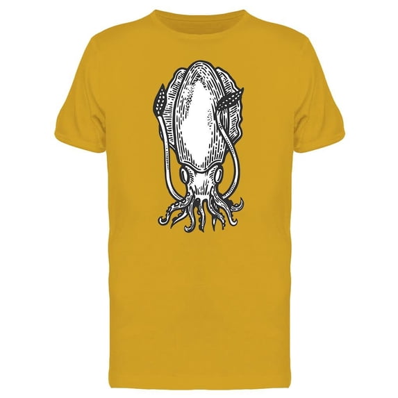 Sea Cuttlefish Sketch T-Shirt Men -Image by Shutterstock, Male Large