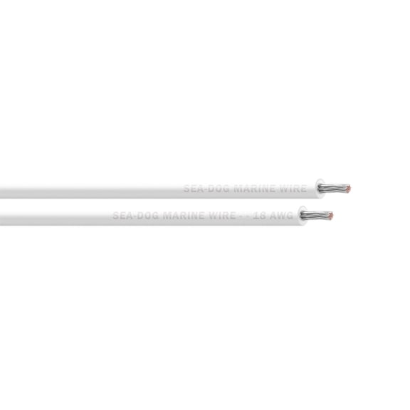 Sea-Dog 18 AWG White Primary Wire - 100'