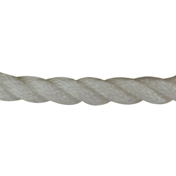 Sea-Dog 301110150WH-1 Twisted Nylon Anchor Line with Thimble - 3/8" x 150', White