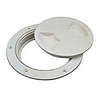 Sea-Dog 337140-1 Screw Out Deck Plate - 4-7/16", White