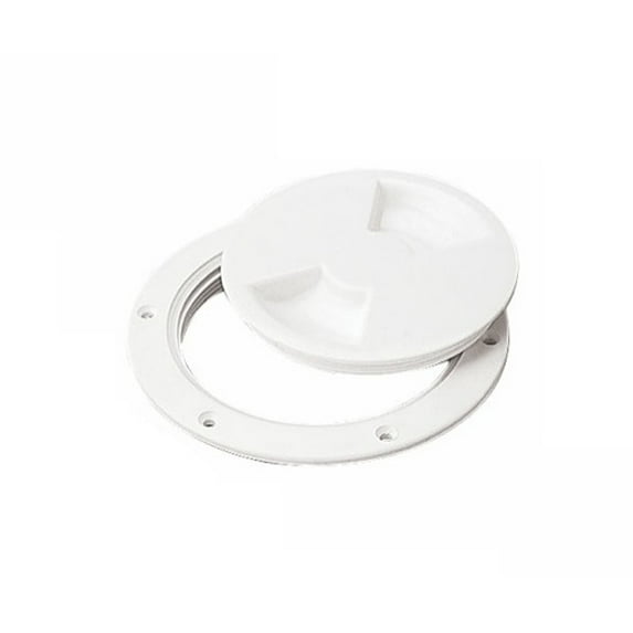 Sea-Dog 337150-1 Screw Out Deck Plate - 5-7/16", White