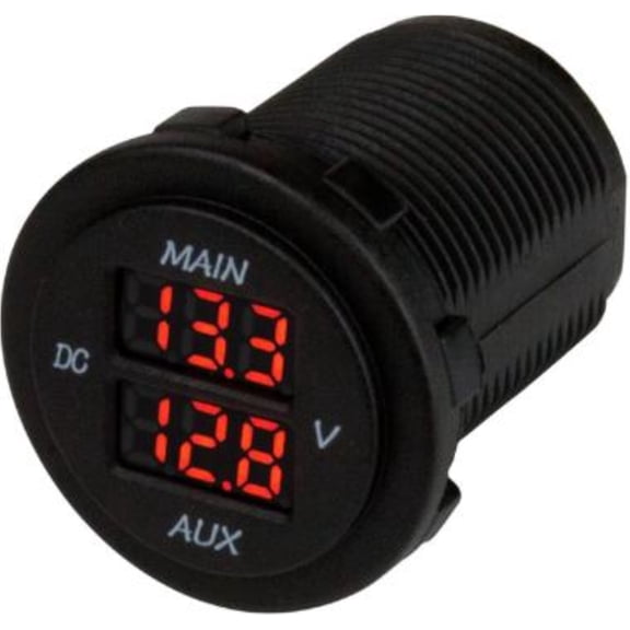 Sea-Dog 421616-1 Dual Round Voltmeter