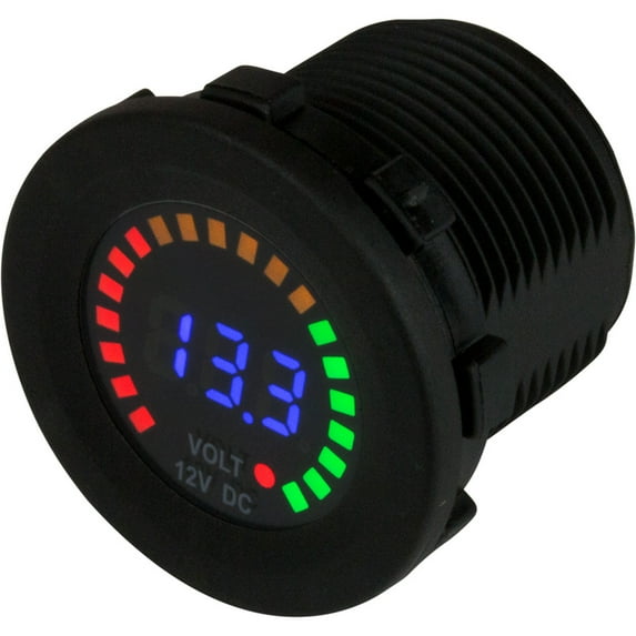 Sea-Dog 421617-1 Rainbow Display Digital Voltagemeter - 12VDC