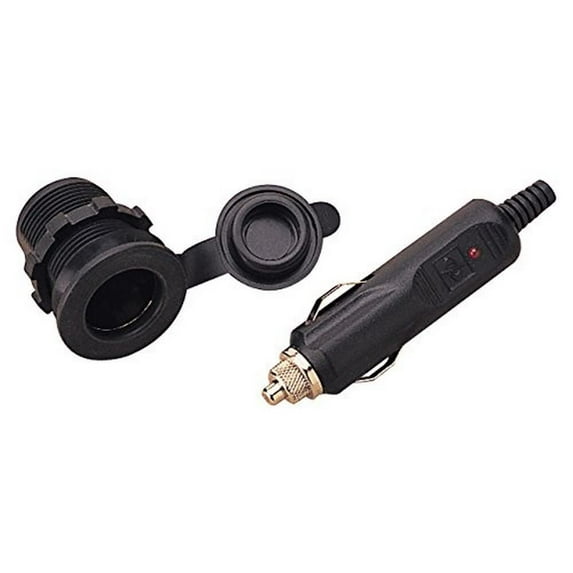 Sea Dog Deluxe Power Socket with Plug, 12V, Complete