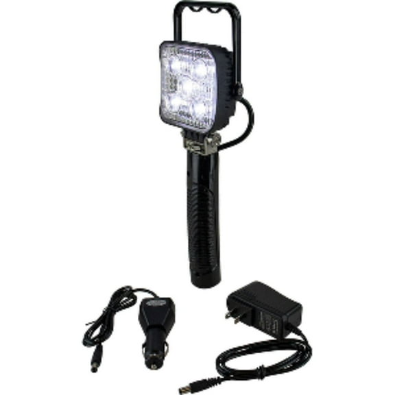 10" Black and Clear LED Rechargeable Handheld Spot Light