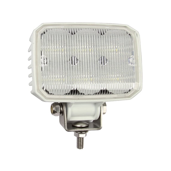 5" White and Clear Contemporary LED Rectangular Flood Light