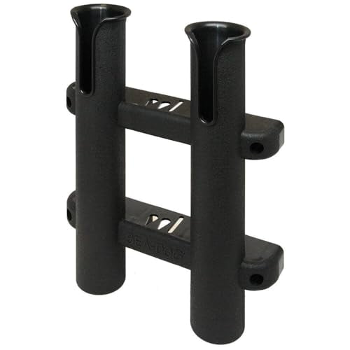 Sea Dog Line 325029-1 Two Pole Side Mount Rod Holder, Black