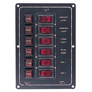 Sea-Dog Line Aluminum Vertical Rocker Switch Panel, 4 Switch